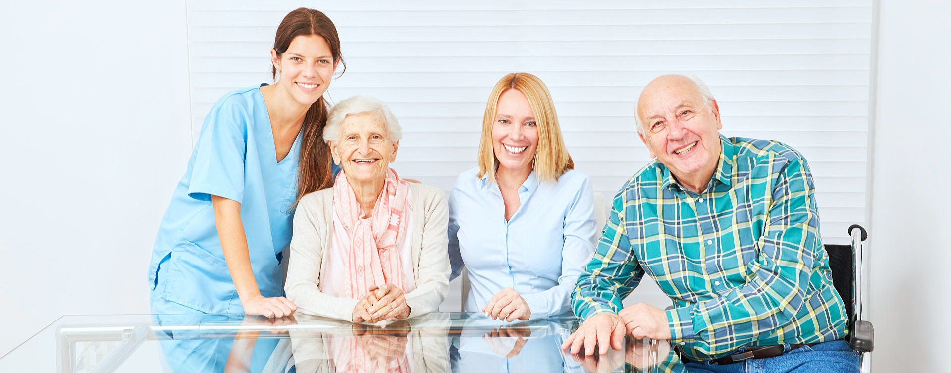 family with caregiver